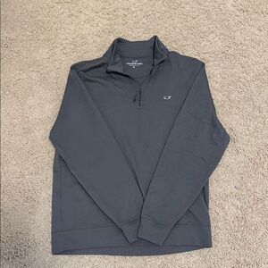 Vineyard Vines Charcoal Quarter-Zip Pullover